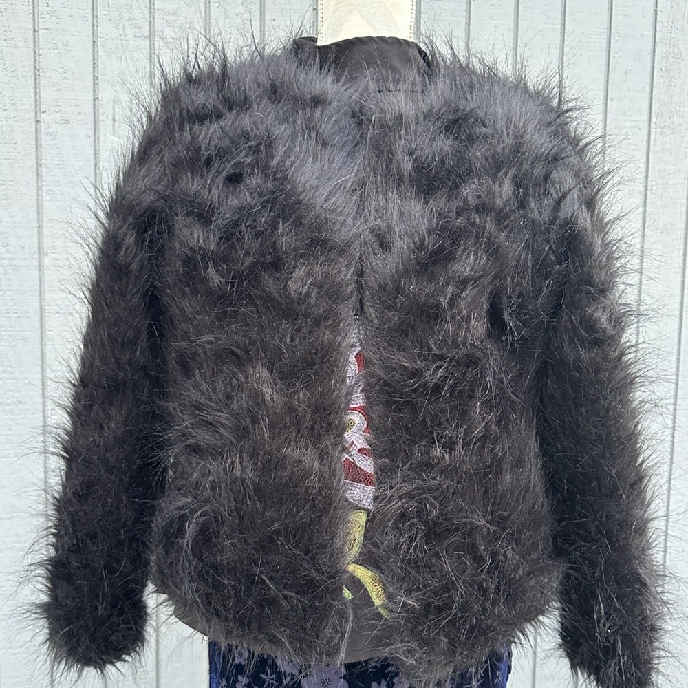 Black Faux Fur Costume Jacket